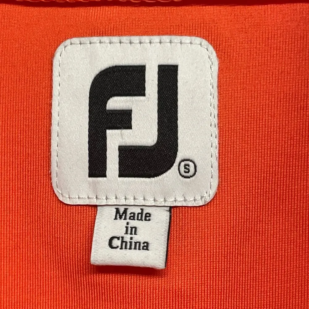FootJoy FJ Golf Women's Jacket Windbreaker Size S Orange Nylon Activewear